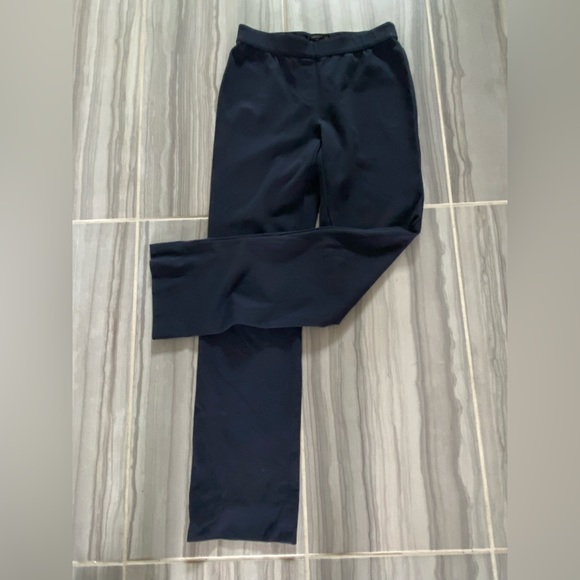 NWOT Lafayette 148 NY Dark Navy Elastic Waist Pull On Viscose Stretch Pants Sz S - Picture 5 of 16